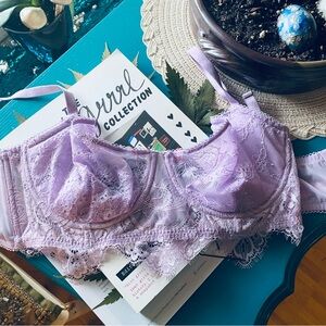 X2 Victoria Secret Bras 34DD Push Up Without Padding Purple/Grey Dream Angels